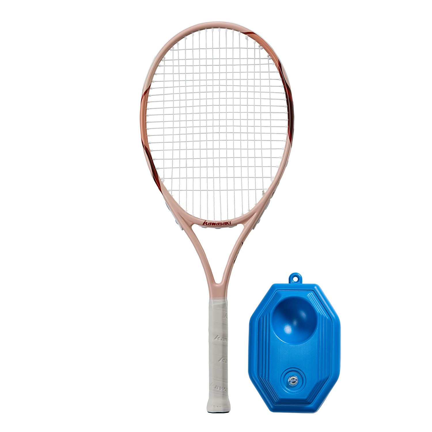KAWASAKI Beginner Tennis Racket Carbon Composite Training Racket Feitian Retro Yellow (With Stringing and Trainer)