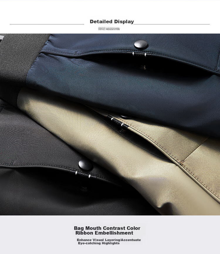 FIRS Jacket, Wear-Resistant And Wrinkle-Resistant Baseball Collar Coat for Men, Spring And Autumn Business Casual Short Style, Smooth Breathable Zipper Cardigan Men's Clothing 10