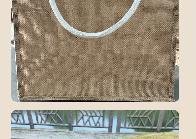 Pangdaidai Linen Canvas Tote Bag, Cotton And Linen Handbag Gift Bag Shopping Bag Waterproof Artistic Style 30*15*28cm Eco-Friendly Packaging Bag 4