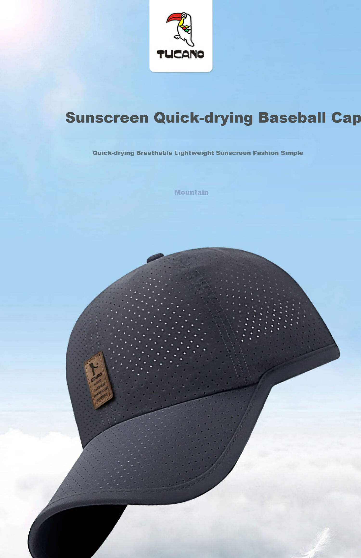 TUCANO Hat for Men And Women, Summer Sun Hat, Lightweight, Breathable, Casual, Quick-Drying, Baseball Cap, Sun Protection Cap, Visor Hat 1
