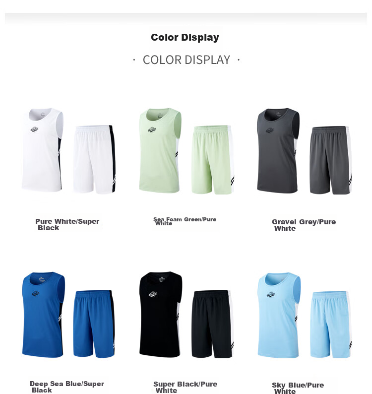 361° Men's Summer Sports Set Quick-Dry Basketball Running Fitness Jersey Vest and Shorts Two-Piece Set 652621901-2 17