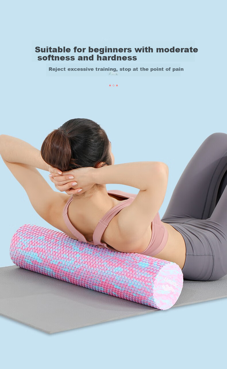JOINFIT Foam Roller Leg Massager Muscle Relaxation Roller Small Floating Point Yoga Column for Men And Women, Pink And Blue 4