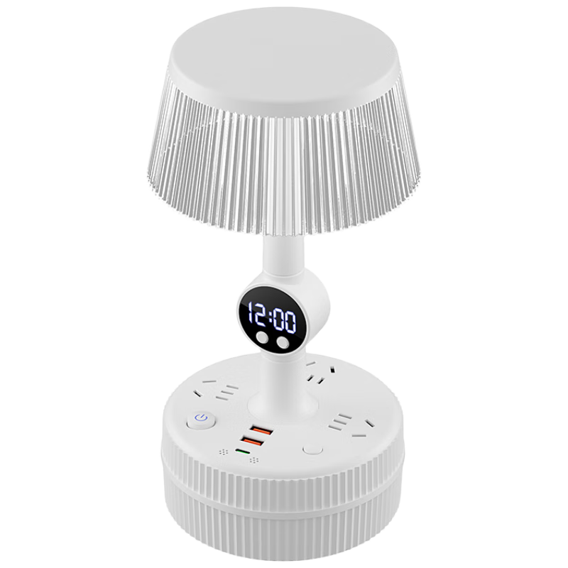 ZIDENG Smart Voice Control Desk Lamp USB Power Strip Socket Bedroom Luxury Voice-Activated Bedside Dormitory Lamp
