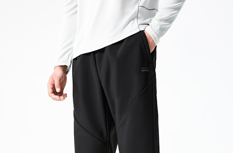 361° Men's Autumn Winter Sports Outdoor Running Water-Repellent Fleece Lined Straight Pants 652544708D-2 23