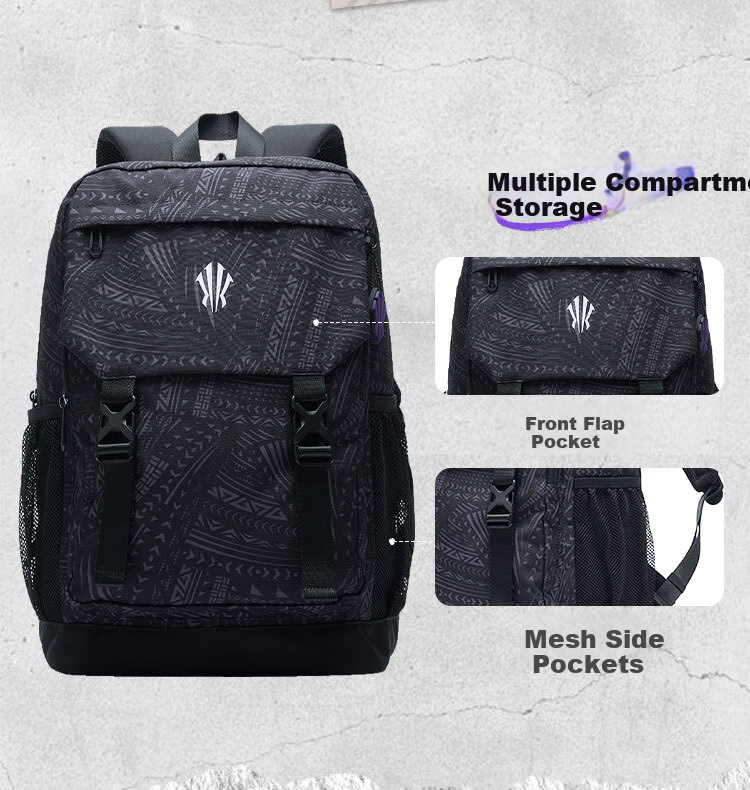 ANTA Kyrie Irving Series Large Capacity Unisex Backpack Fashion Sports Training Fitness Basketball Bag 5