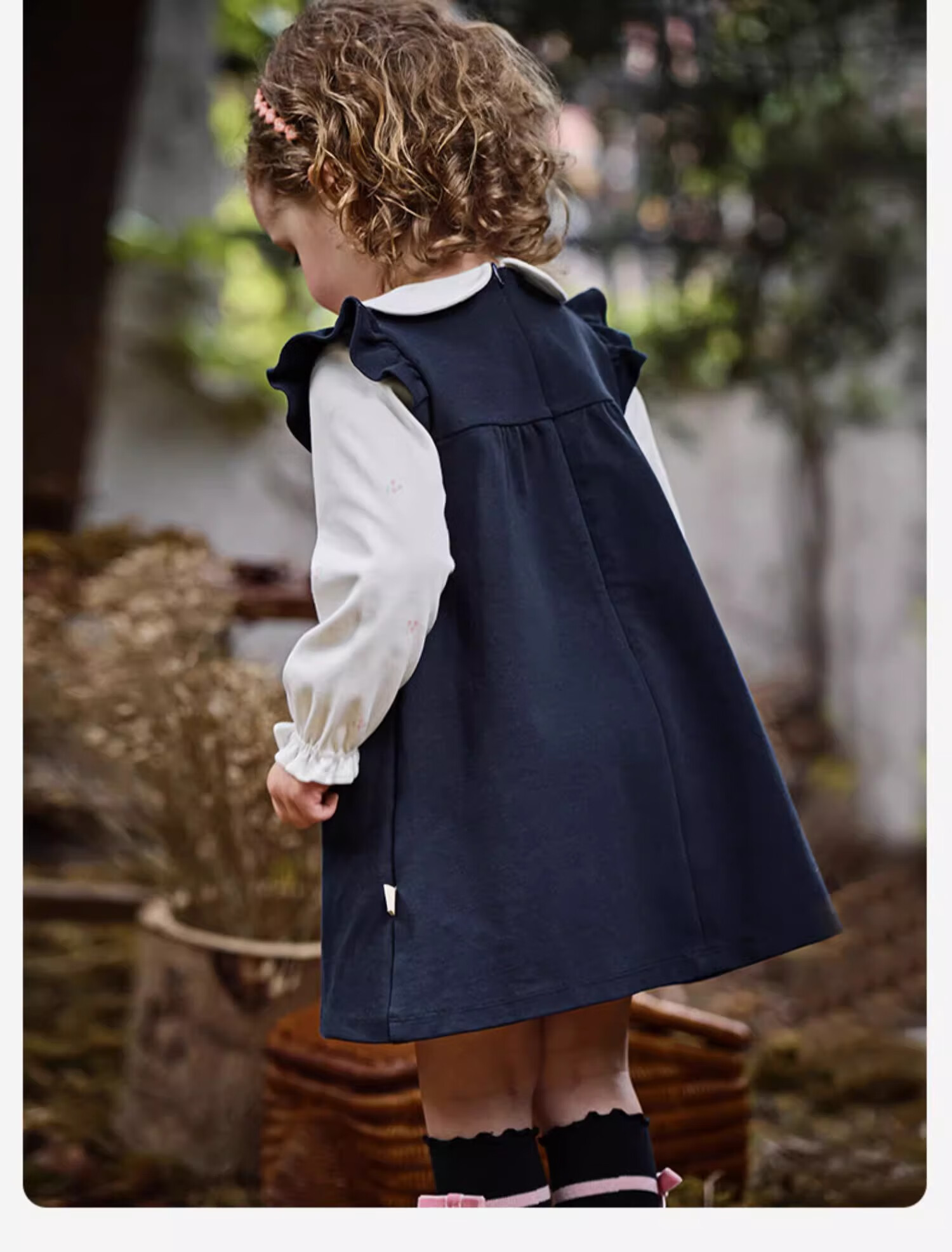 David Bella Kids Knitted Dress Girls Autumn Fake Two-Piece Baby Children's Clothing 11