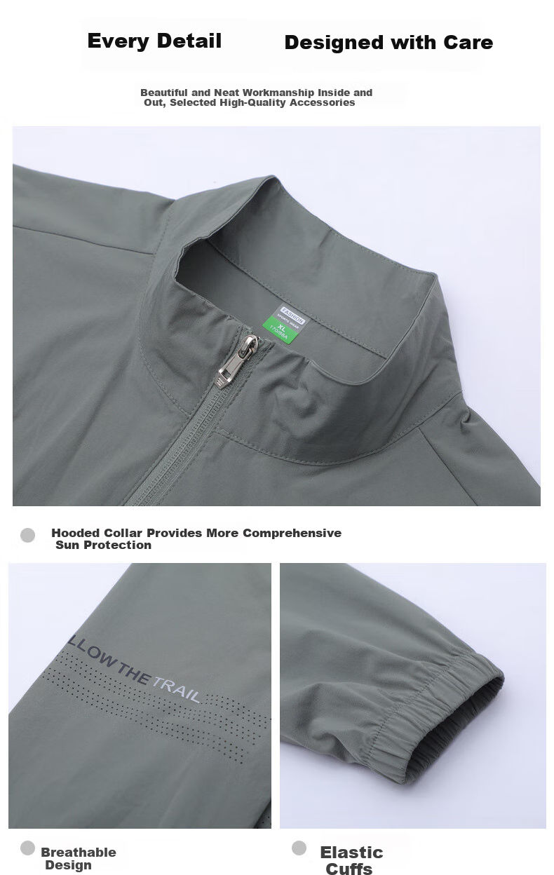 JEEP Sun Protection Clothing for Men And Couples, Outdoor Ice Silk Sun Protection Garment, Lightweight Outdoor Fishing Wear, Breathable Sun-Blocking Hooded Skin Coat 2