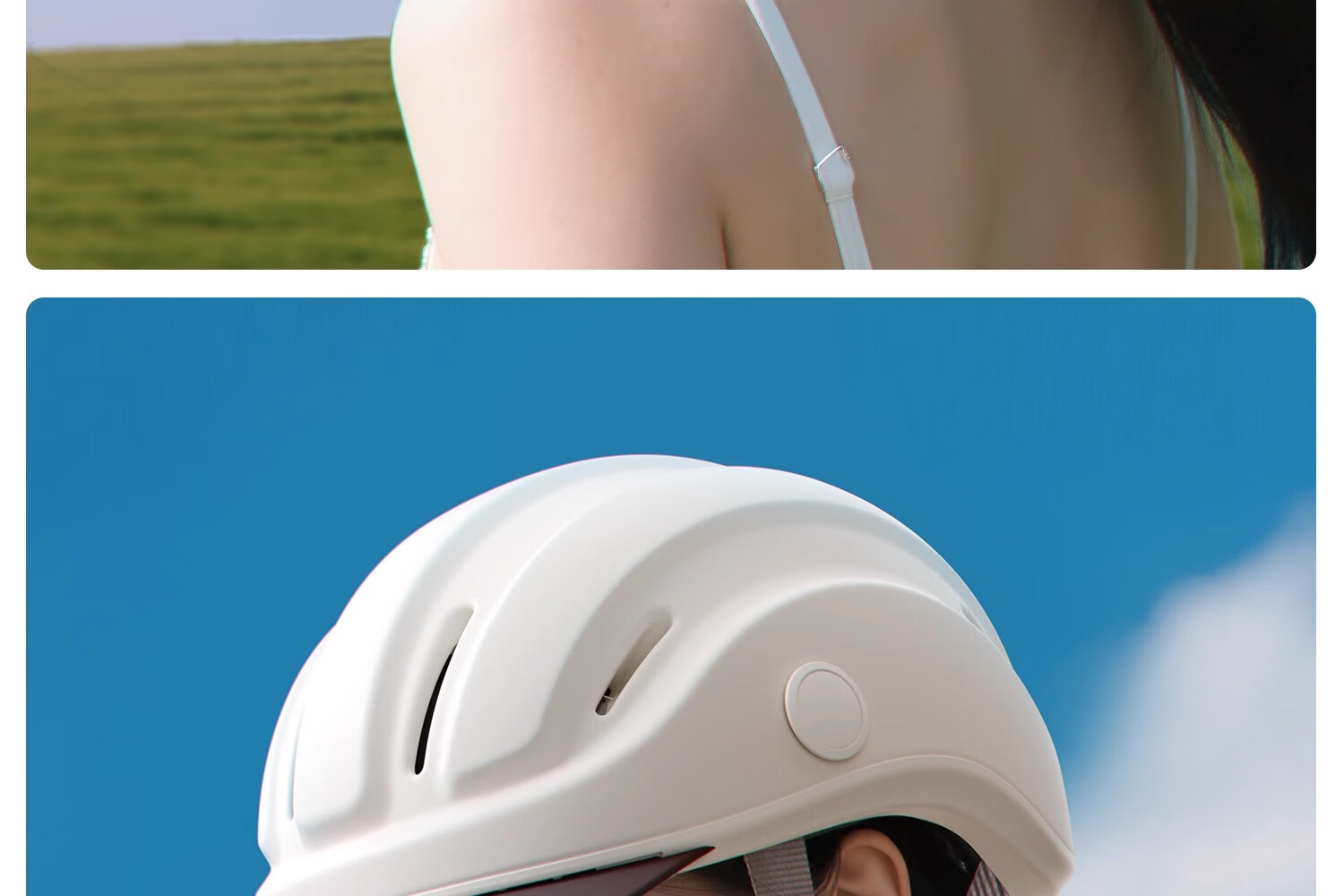Two Little Bees Electric Scooter Helmet 3C Certified Duckbill Visor Ventilated Breathable Summer Riding Helmet Ultra-Light Half Helmet for Men and Women 5