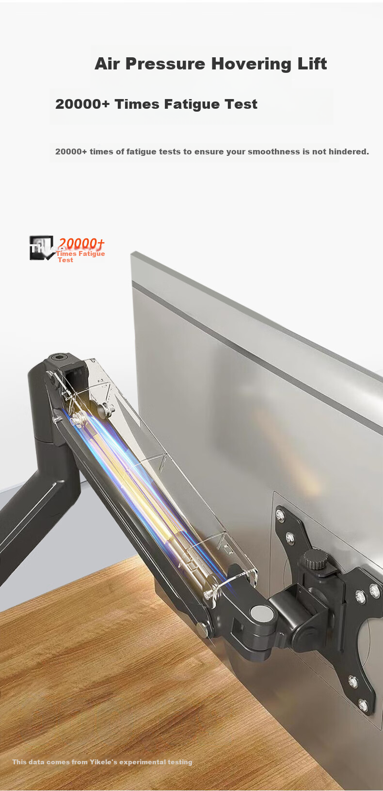 ECOLA Monitor Stand, Arm Column Style, Height Adjustable, Free Floating, Gaming Design, Versatile, Can Be Inverted, Computer Stand, Black 9
