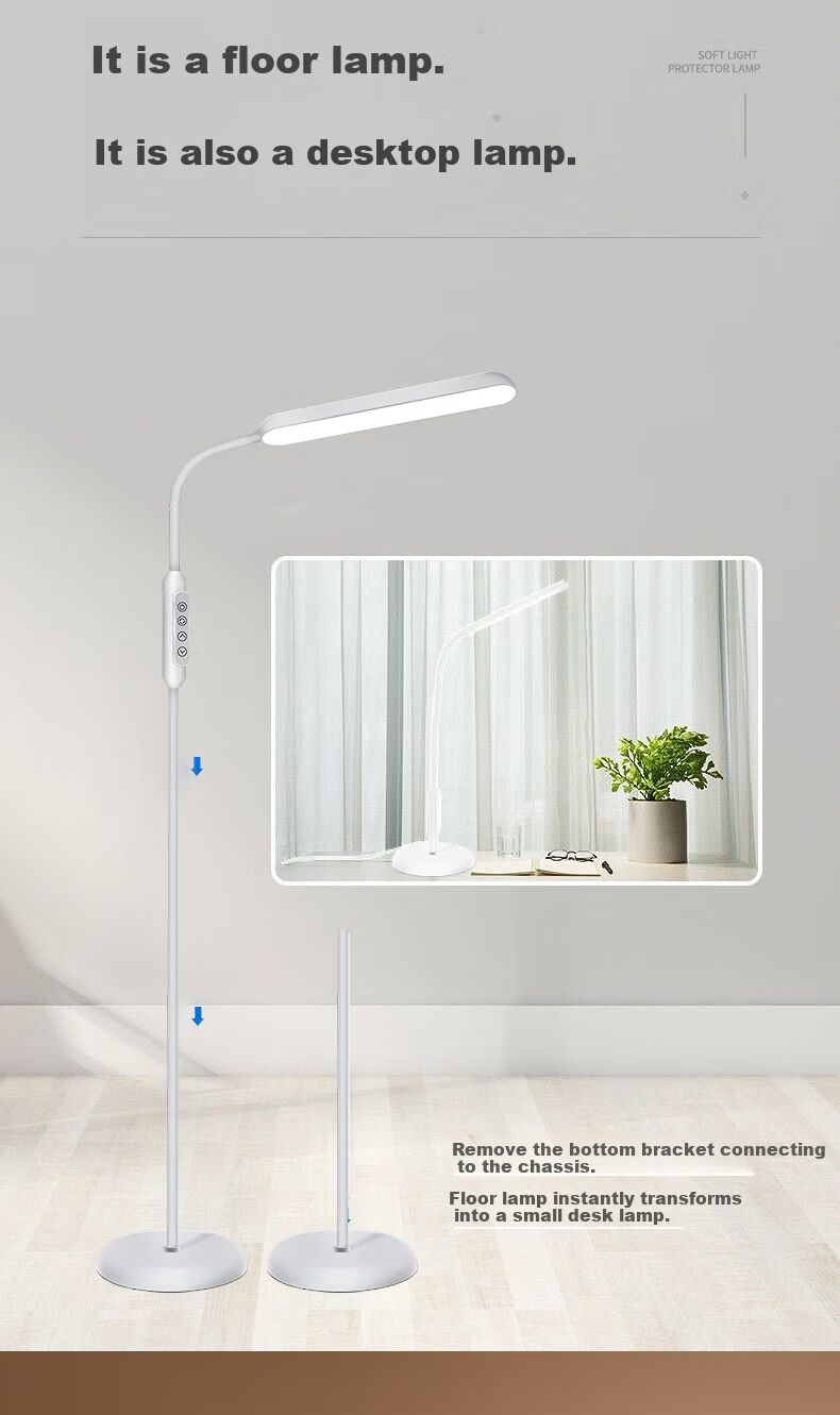 Bolanger Floor Lamp, Eye Protection Light for Study And Reading, Living Room Bedroom Bedside Lamp, Piano Lamp, Standing Desk Lamp for Study Room 10