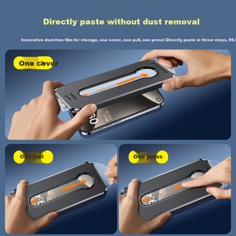 Baseus [Ultra-Ceramic Crystal Anti-Explosion Film] for IPhone 15 Pro Max Tempered Glass Screen Protector, Apple 15 Pro Max Phone Film, Dust-Proof, Anti-Fingerprint, Ultra-Thin, Full Coverage, Dust-Free Installation, 2-Pack