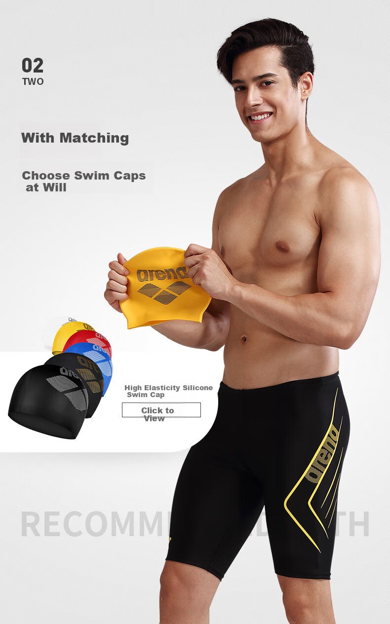 Arena Men's Knee-Length Swim Shorts, High-Elasticity Comfortable Chlorine-Resistant Durable Anti-Embarrassment Professional Training Shorts [Jingdong Exclusive] 5