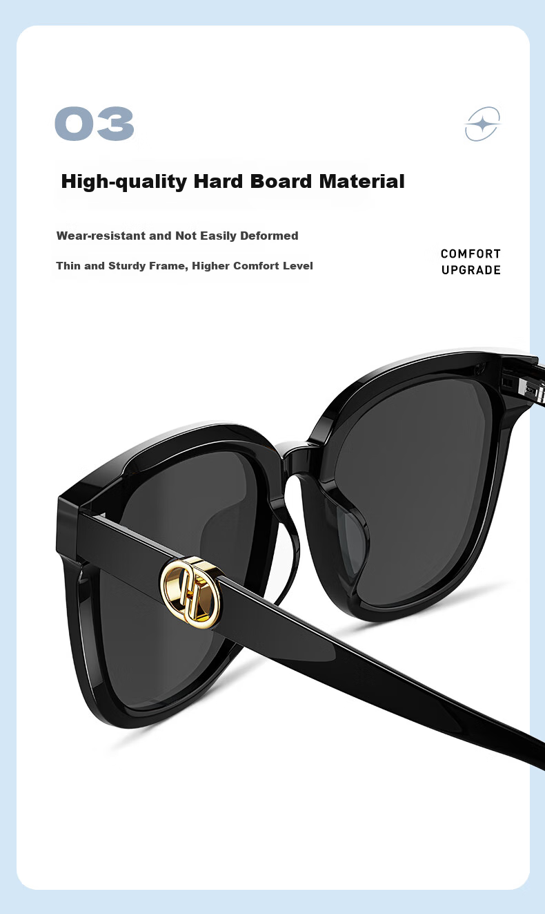 HELEN KELLER Sunglasses for Women And Men, Square Black Ultra-Deep Tinted Polarized Sunglasses, Slimming Effect, UV Protection, H2708H01 4