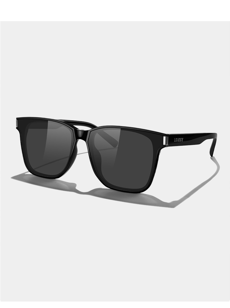 LOESY TR90 High-Contrast Square Polarized Sunglasses for Men And Women, Stylish Versatile UV400 Protection for Driving, Casual Sunglasses 6