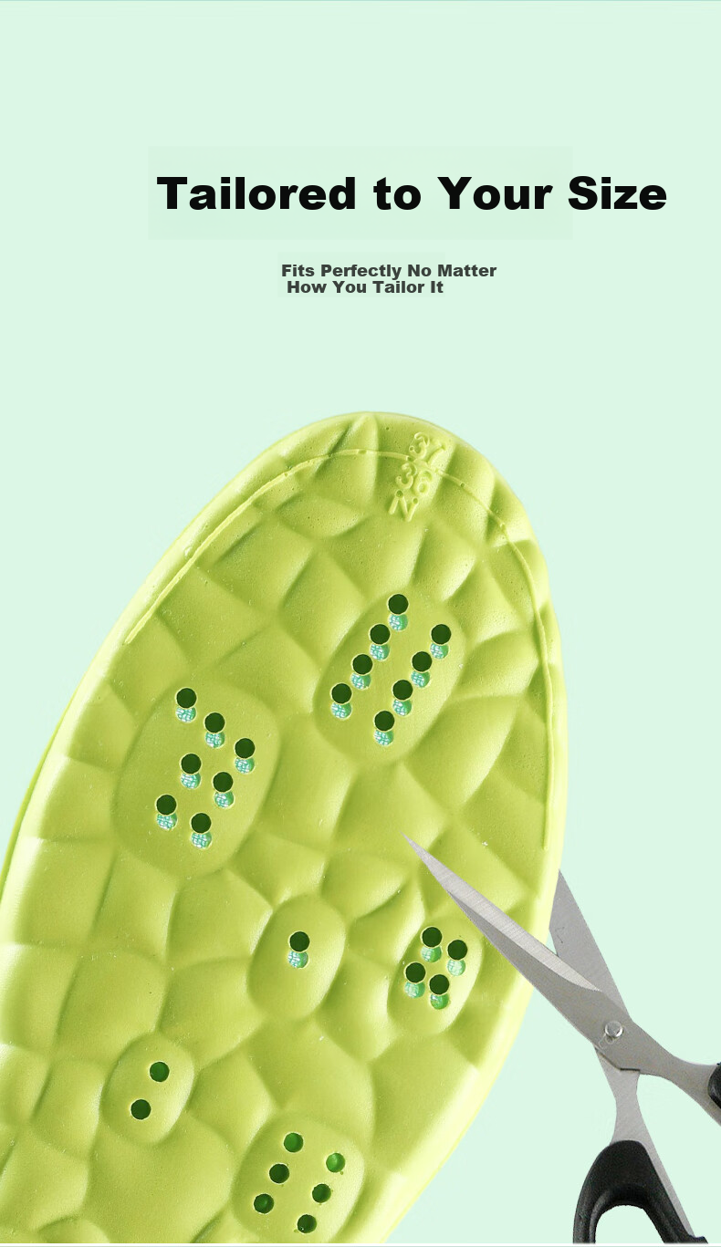 FOOTOPPO Popcorn Height-Increasing Insoles for Men, Sports Anti-Odor Antibacterial Men's Leather Shoes, Long-Standing Shock-Absorbing Soft Elastic Invisible Hidden Height-Increasing Insoles 10