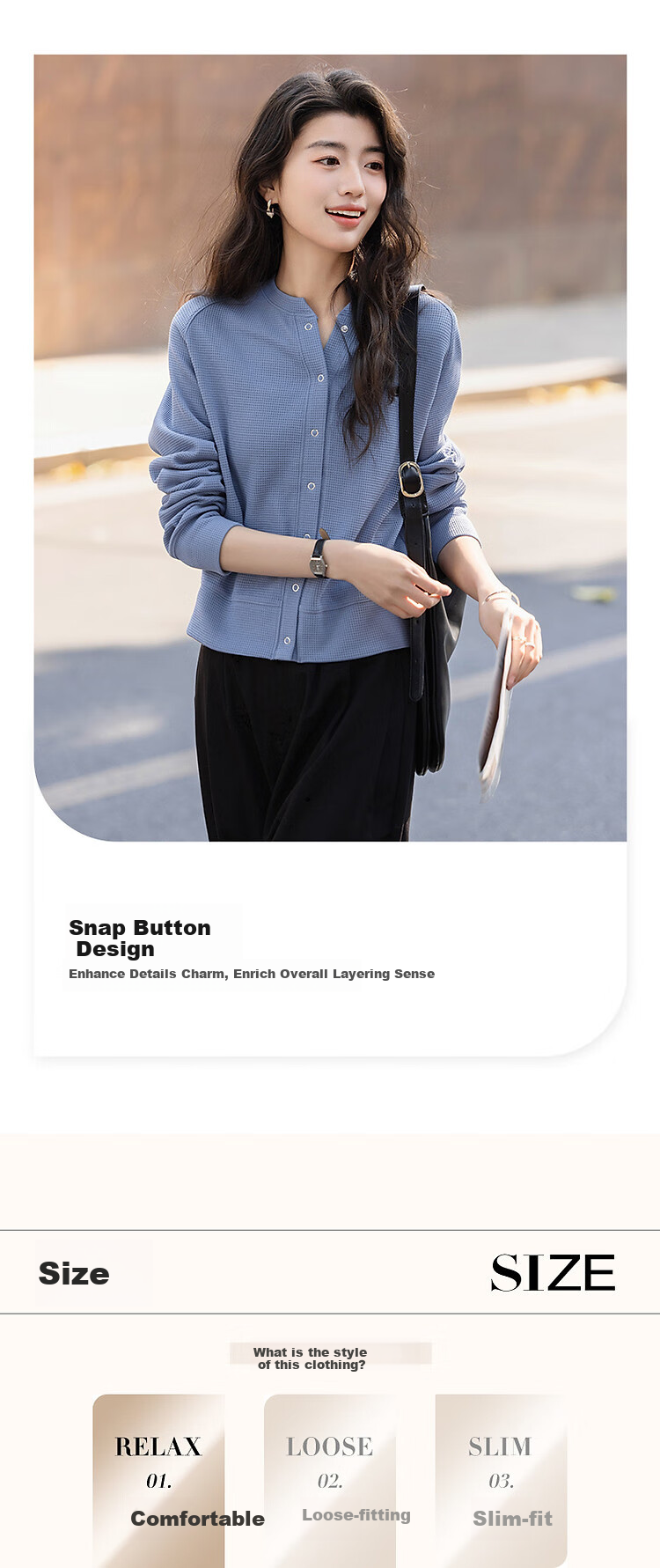 Dme [Natural Series] Spring And Autumn Korean-Style Waffle Texture Four-Button Slim-Fit Women's Jacket 3