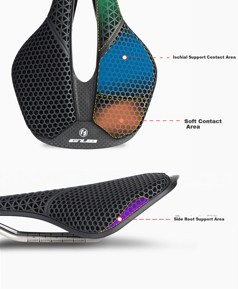 GUB 3D Printed Seat Cushion, Short Nose, Racing Road Mountain Bike Saddle, Cycling Equipment, 1169 7
