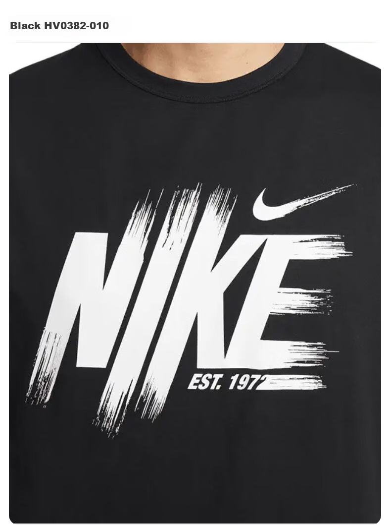 NIKE Men's Sun Protection Short-Sleeve T-Shirt, Knitted Collarless, Sports Casual, HV0382-010 Black L 4