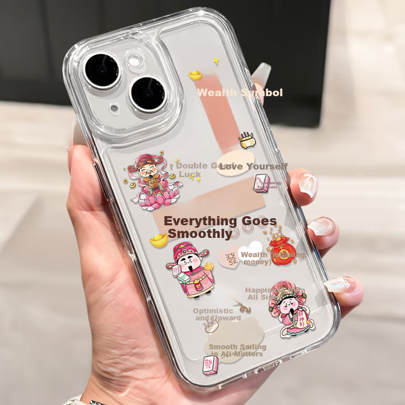 Чехол для телефона Yingkaida для iPhone 13, защита от падения, прозрачный с рисунком, полный охват