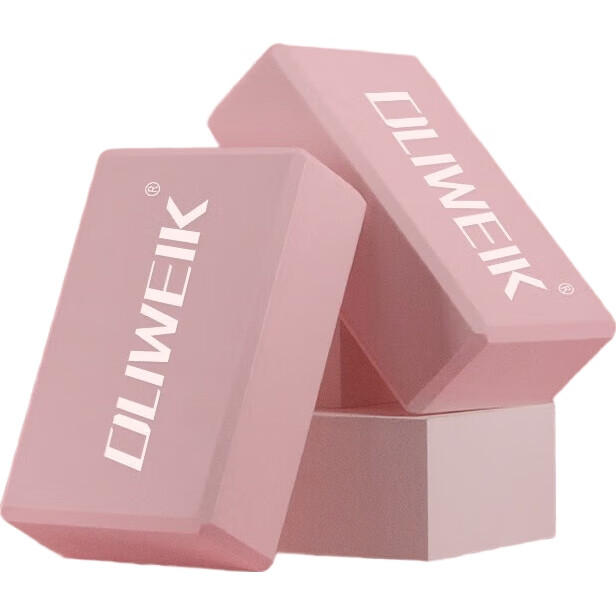 Набор из двух блоков для йоги Duweike, легкий, нескользящий, из EVA, цвет "skin pink"