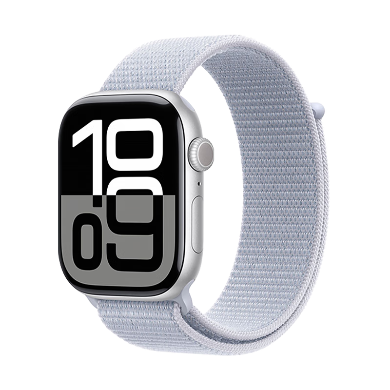 MSSM Compatible Apple Watch Band for Apple Watch S12/11 Nylon Loop Sports Strap IWatch Ultra 4/S10/9/SE3 [Azure Color] 38-42mm
