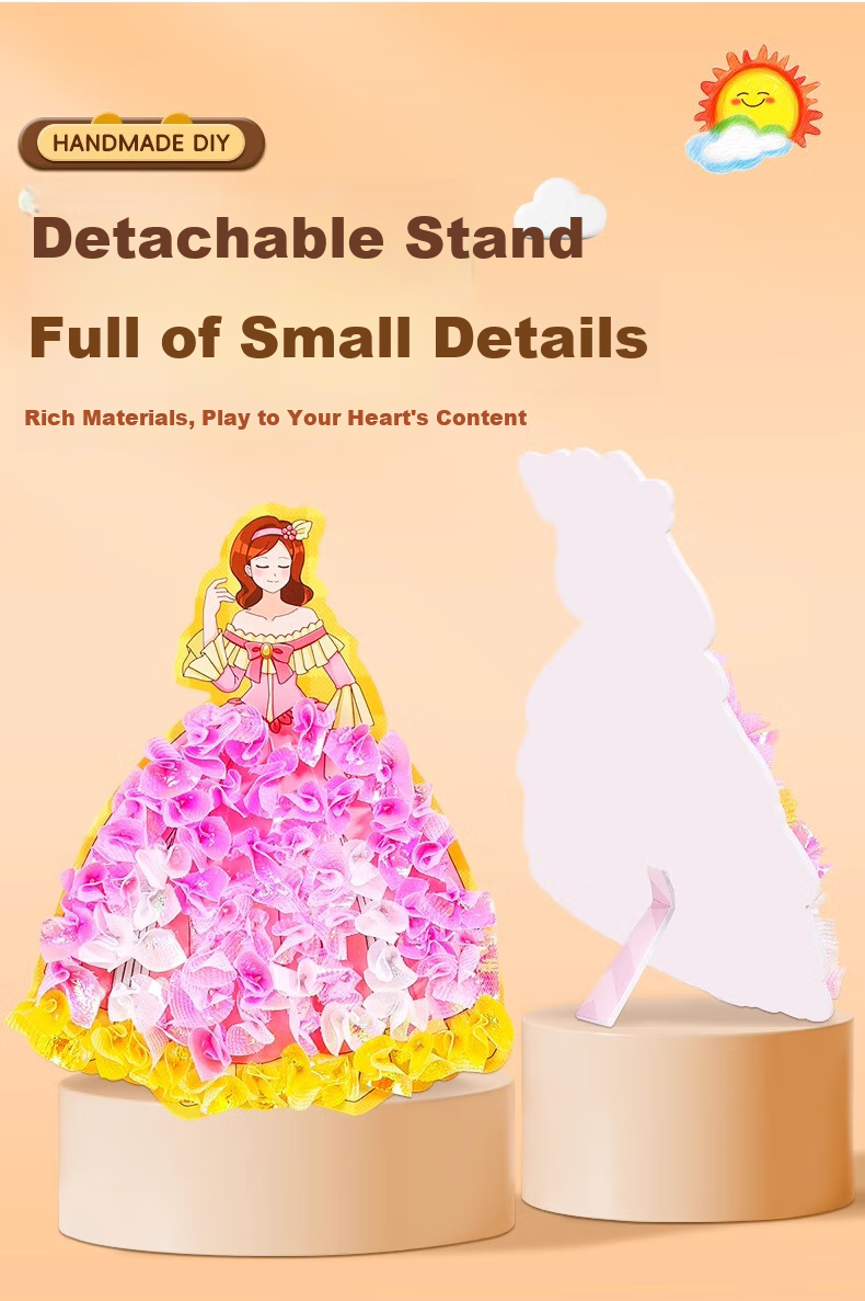 Lankupa Princess Sticker Book, Quiet Craft DIY Dress-Up Stickers, Drawing Toy for Girls Aged 3-6, Mid-Autumn Festival Gift 10