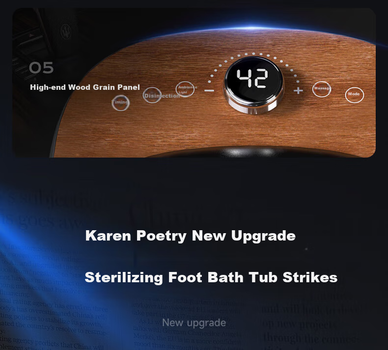 CLORIS UV Sterilization Foot Bath Basin, Calf Soaking Bucket, Fully Automatic Massage Electric Heating Deep Bucket, Mid-Autumn Festival Gift for Wife Or Parents F766B 13