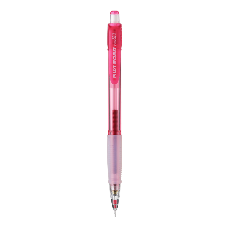 PILOT HFGP-20N Mechanical Pencil 0.5mm Erasable Colored Pencil for Students Children's Stationery Sketching Pencil with Eraser Tip, Mechanical Pencil, Red