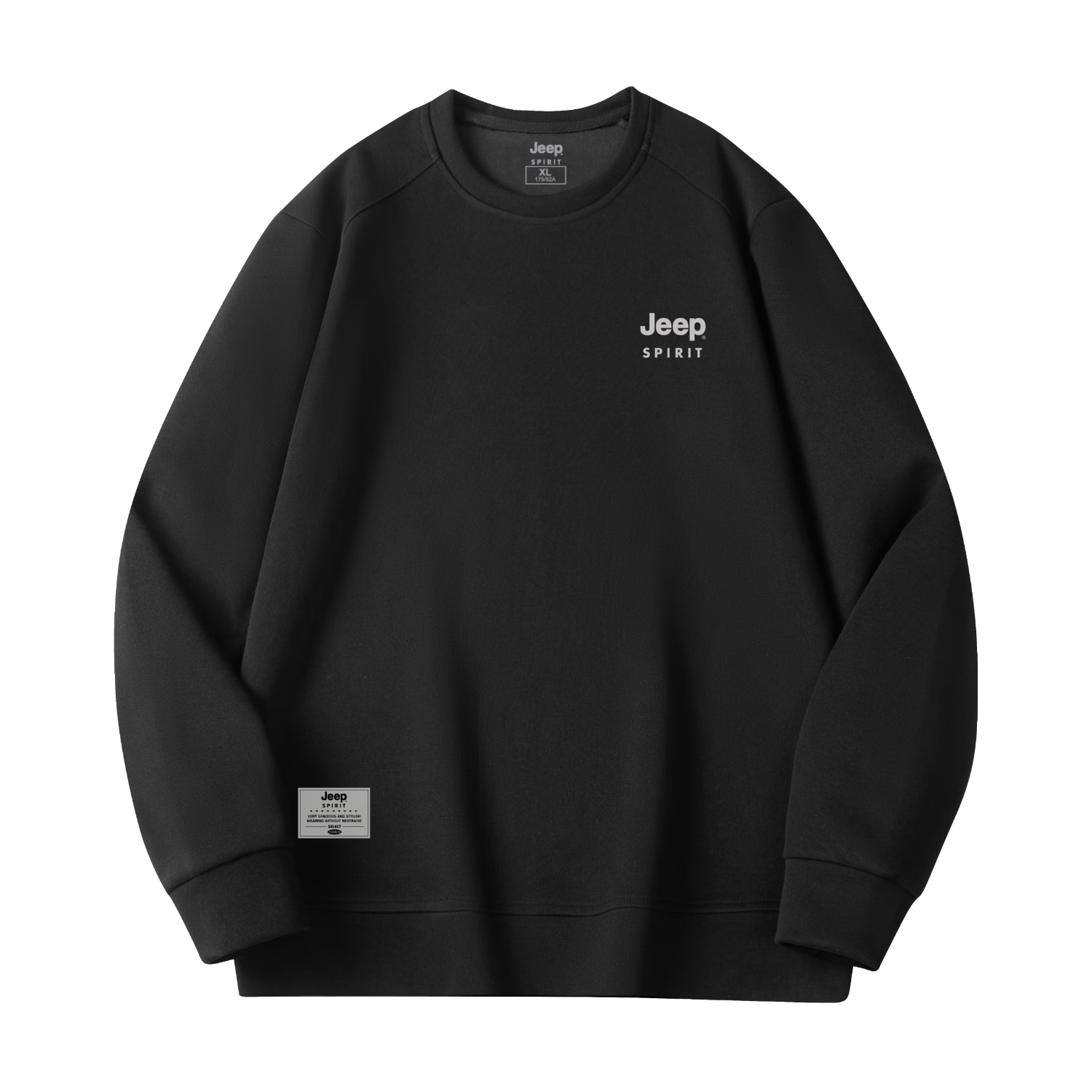 JEEP SPIRIT Men's Winter Fleece-Lined Crewneck Long Sleeve T-Shirt Loose Warm Slim Fit Base Layer Shirt