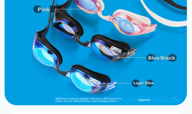 Arena Swimming Goggles, Imported High-Definition Anti-Fog Pioneer Small Shell Coated Series Goggles, Comfortable, Leak-Proof, Professional Training 9