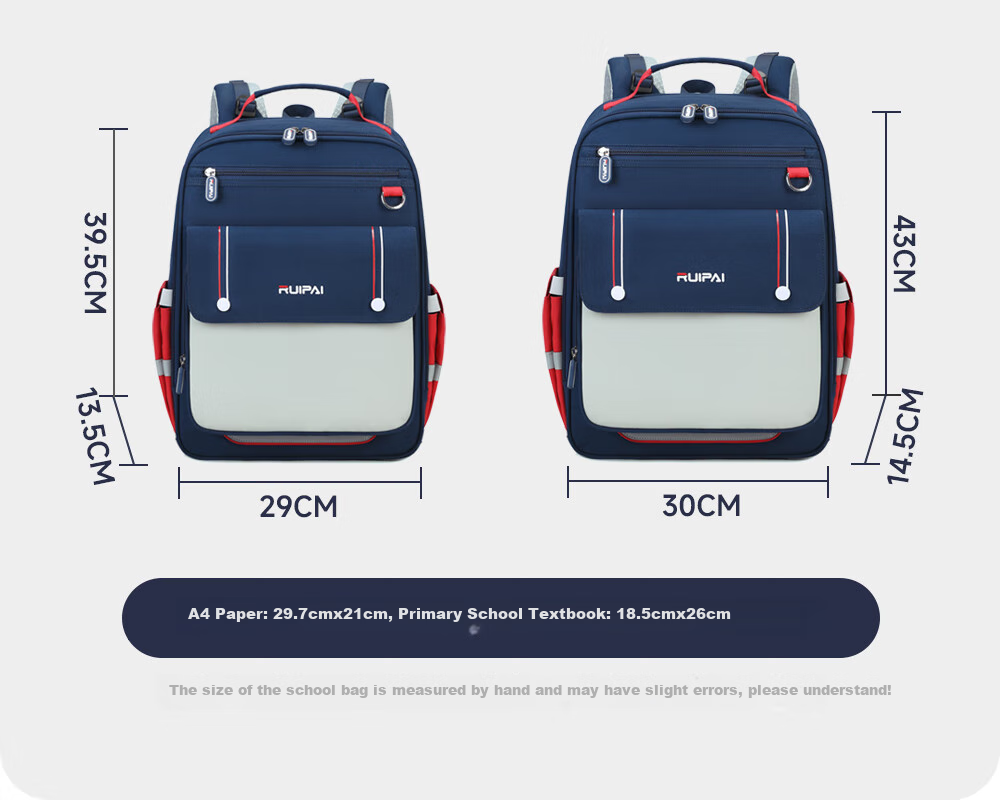 RUiPAi Children's Backpack for Primary School Students, Elastic Load-Reducing Spine Protection, Grades 1-3 Girls' Antibacterial Water-Resistant Backpack 20