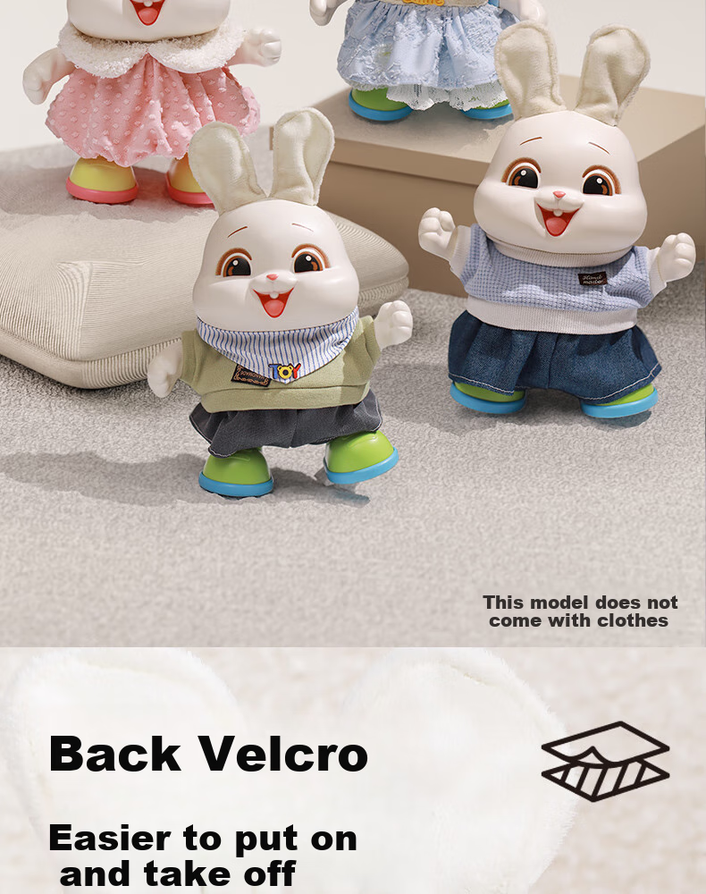 Dimoarch Electric Singing And Dancing Rabbit Toy for Babies, Educational Head-Lifting Practice Training Electric Toy for Infants And Childre 4
