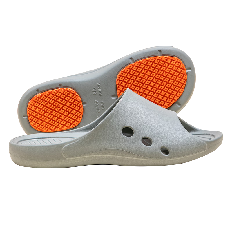 One's Member Professional Anti-Slip Bathroom Slippers Comfortable Lightweight Odorless Breathable Home Slippers Blue Gray Size 44-45