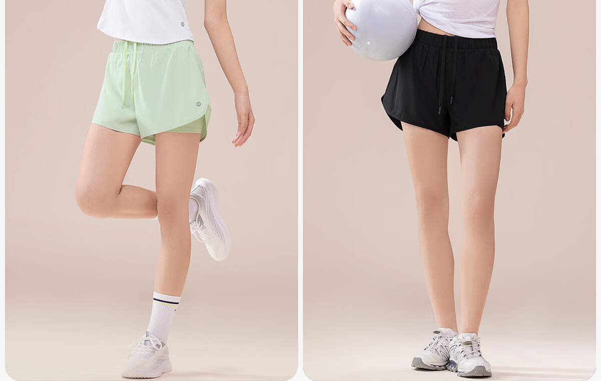 361° Women's Sports Running Shorts Anti-Exposure Yoga Layered Fitness Shorts 15