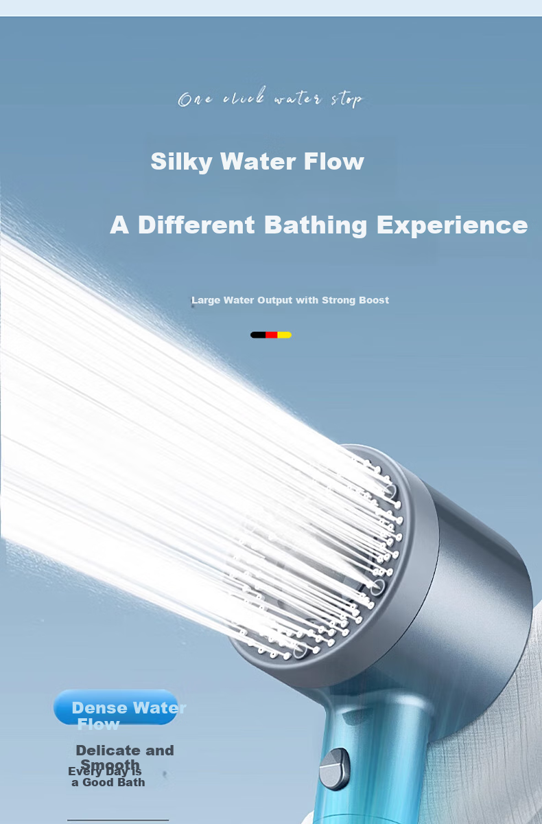 HOMK [Germany] Pressurized Shower Head Filter Set, Bathroom Shower Head Two-Piece Set Y998 9