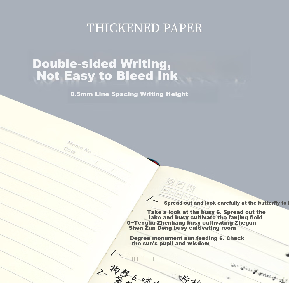 Jiaranheng [Lasts 2 Years] B5 Extra Thick Notebook, High-Quality Soft Cover, 16K Journal, 380 Sheets, 760 Pages, College Student Exam Preparation Book, Blank Inner Pages, Customizable 9