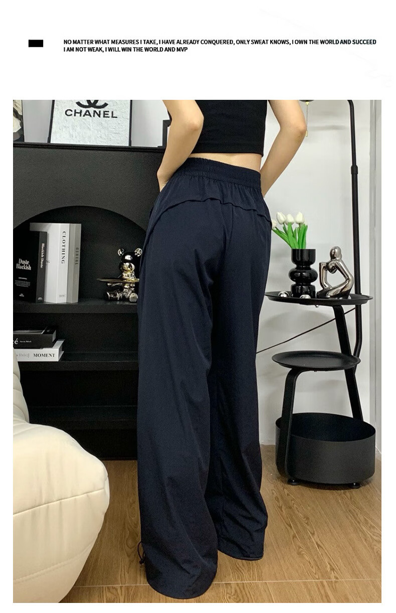 Langsha Women's American Style Quick-Dry Work Pants Summer 2026 New Loose Straight High Waist Slim Casual Sports Pants 16