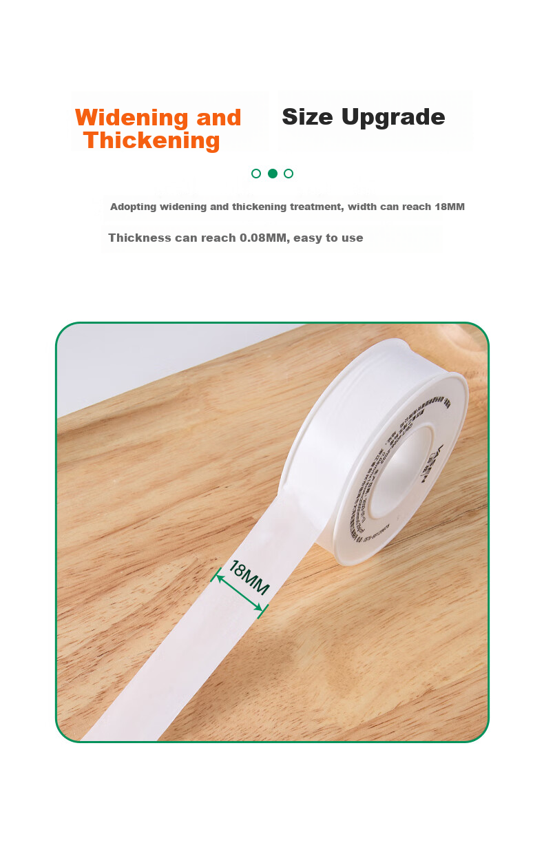Weixing Raw Tape, 20 Meters, 5 Roll Set, Thickened Raw Tape Angle Valve Faucet Hose Plumbing Accessory, 1302-20 4
