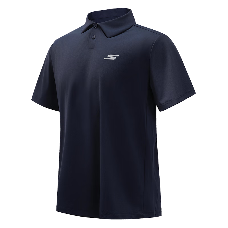 Skechers Men's Polo Shirt 2026 Summer New Outdoor Sports Breathable Short Sleeve Sun Protection Cooling Casual Versatile T-Shirt