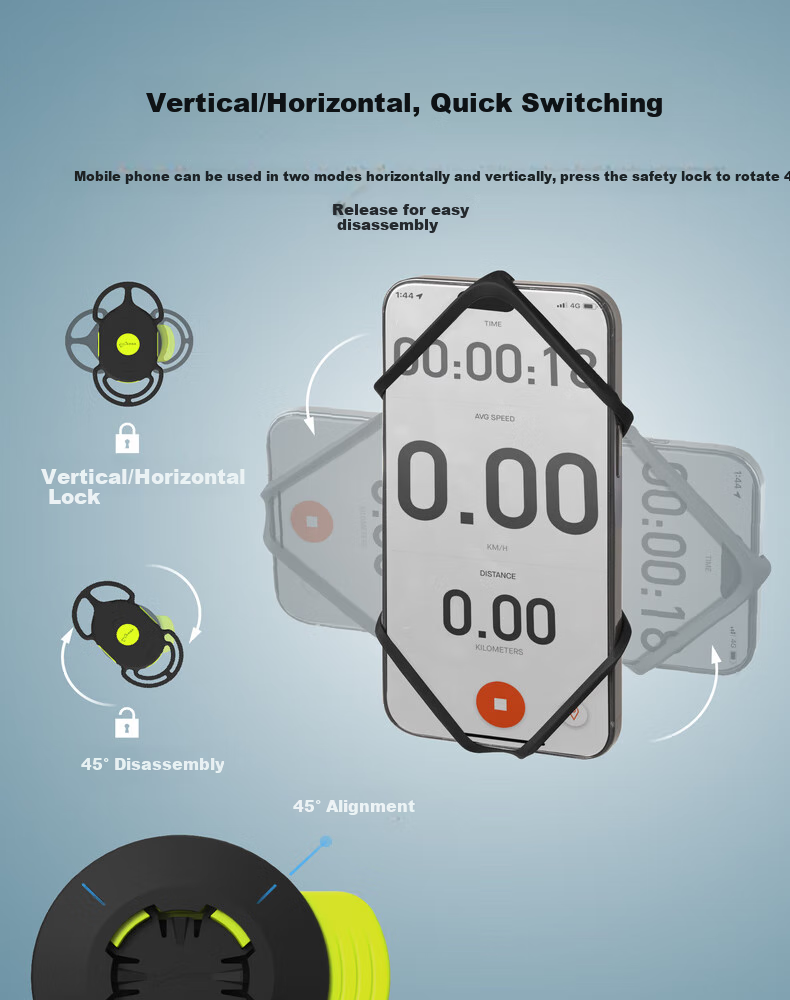 Bone Road Bike Phone Mount with Integrated Handlebar Magnetic Lock, Stable Anti-Shock Quick-Release Design Compatible with GARMIN Cycling Computers 7