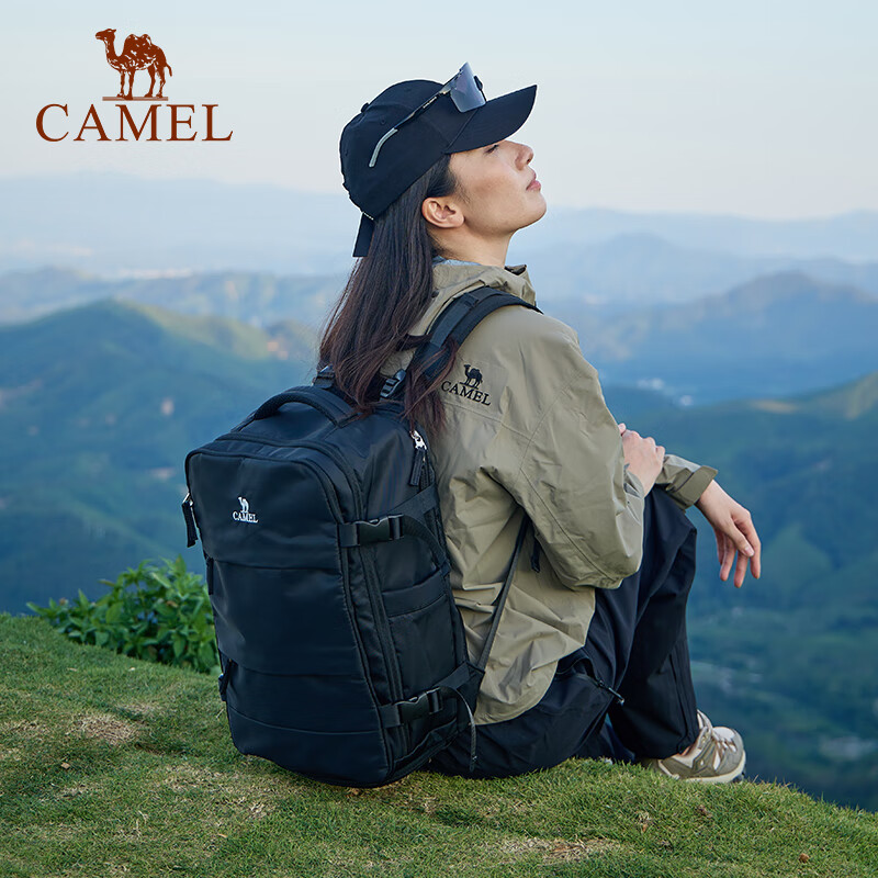 CAMEL [Yunlv] Backpack, Large Capacity, for College Students, Hiking Bag, Travel Sports Outdoor Leisure Backpack 3025