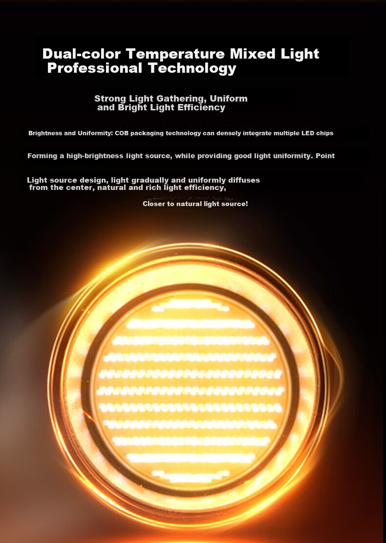 JINBEI JL500BI Live Streaming Fill Light, Single And Dual Color Temperature LED Photography And Videography Light, 500W, for Film And Photo Lighting, Streamer Soft Light, Studio Video Shooting, Constant Light 5