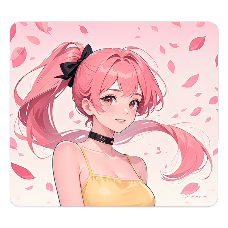 CAPERE Waterproof Full Steel Tempered Micro-Etched Glass Mouse Pad Gaming Mat Thickened Medium-Sized Non-Slip PU Base E-Sports [Xing Xian] Glass Pad/First Love Cherry Blossom 450x400x6mm