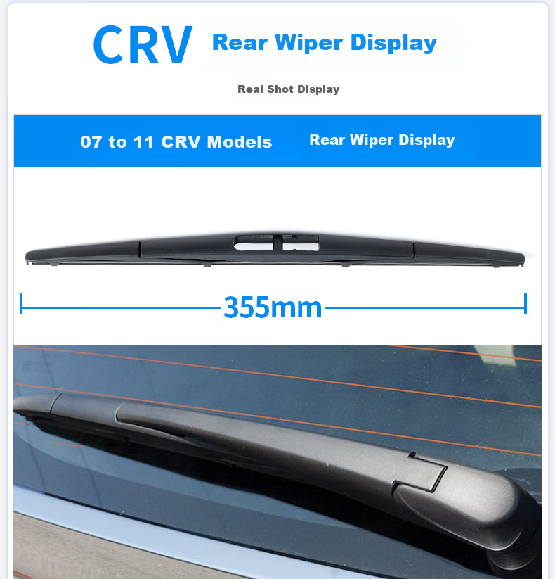 Meisim Rear Wiper Blade for CRV 07-11, Forester 04-24, Fit 03-20, Specialized Rear Window Wiper Blade, 1 Piece 3