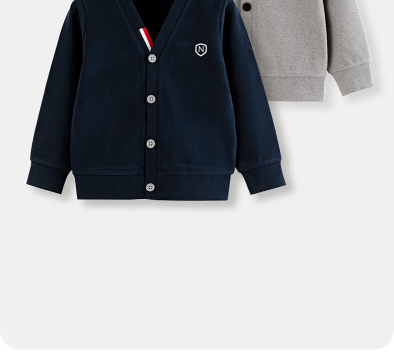 NUBIWU Boys' Cardigan, Spring New Style for Older Children, School Uniform Spring Outfit, Boys' Preppy Thin Jacket, Children's Casual Outerwear 5