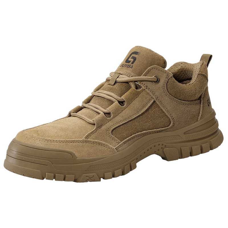 GUYISA Men's Safety Work Shoes Steel Toe Anti-Smash Anti-Puncture Lightweight Comfortable Durable Construction Site Safety Shoes 3115L Size 43