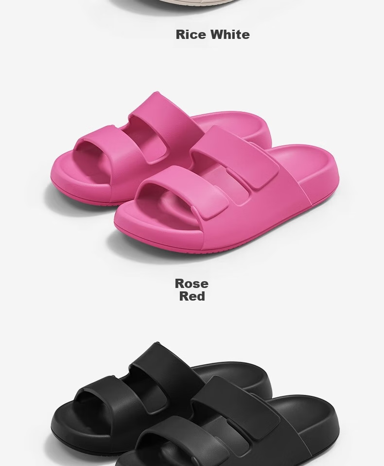 Sanli Beach Sandals Slippers for Women, Simple And Wearable Outside, EVA Non-Slip, Rose Red, Size 36-37 13