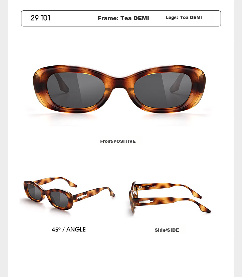 CAXMAN Retro Cat Eye Elegant Plain GM Sunglasses for Men And Women, Narrow Frame UV Protection Polarized Driving Glasses that Make Face Look Smaller 18