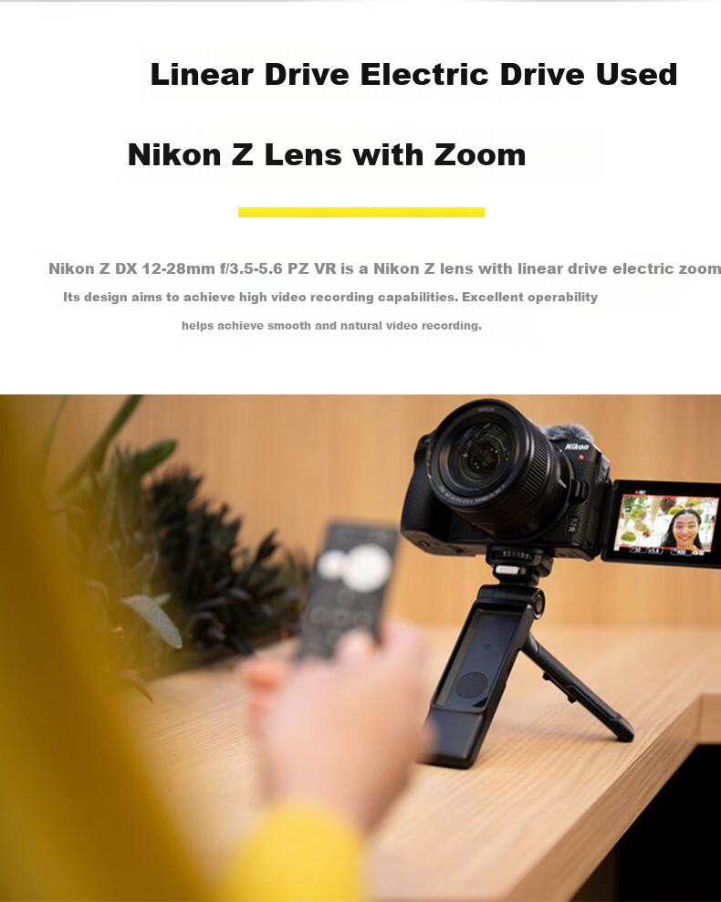 Nikon Z DX 12-28mm F/3.5-5.6 PZ VR Mirrorless Lens, Linear Drive Electric Zoom 2