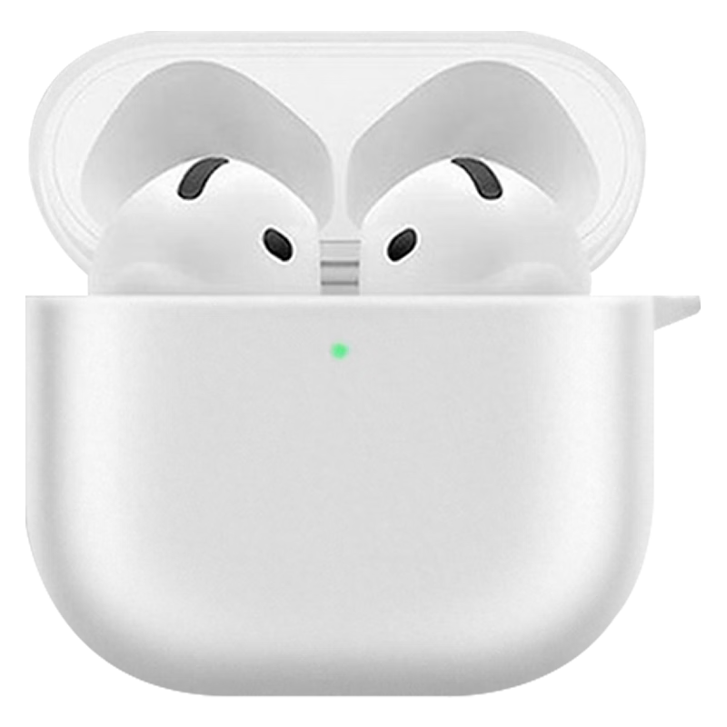 KMaxAI Compatible with Apple AirPods 4 Protective Case Matte Solid Color Soft Shell with Lanyard Apple True Wireless Earbuds 4th Gen Charging Case Anti-Fingerprint Minimalist Protective Case Transluce